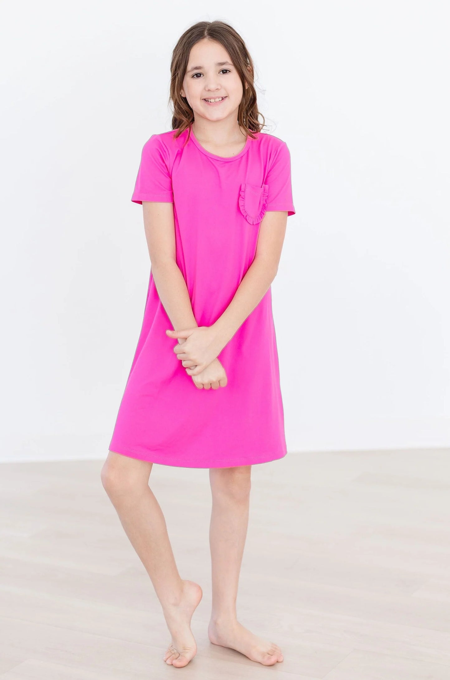 Hot Pink T-shirt Dress