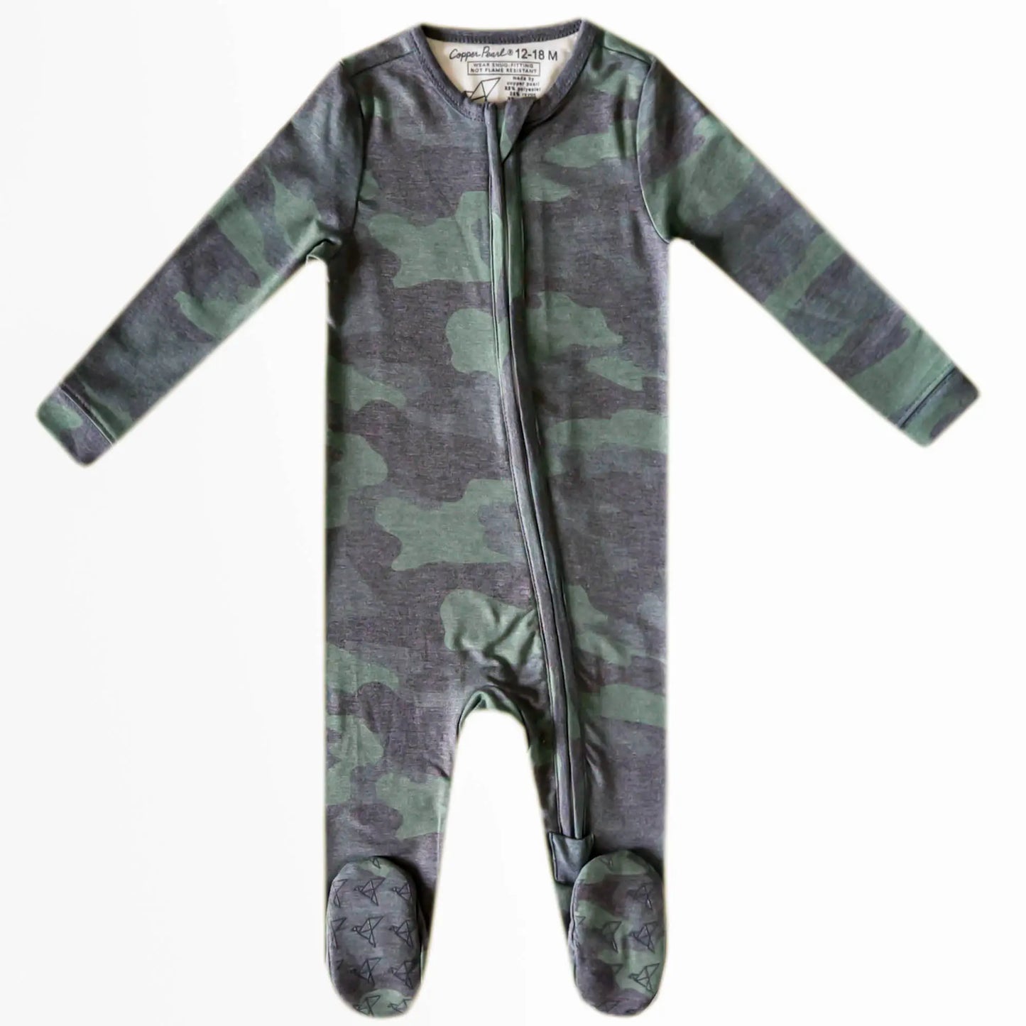 Copper Pearl Zip Up Footie