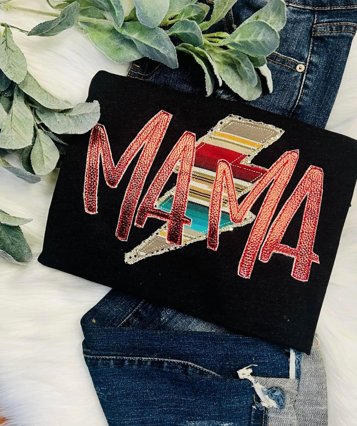 Mama Embroidered Tee