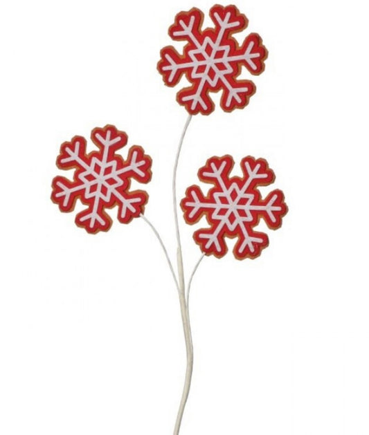Red/White Snowflake Spray
