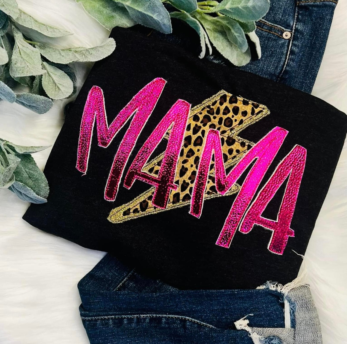 Mama Embroidered Tee