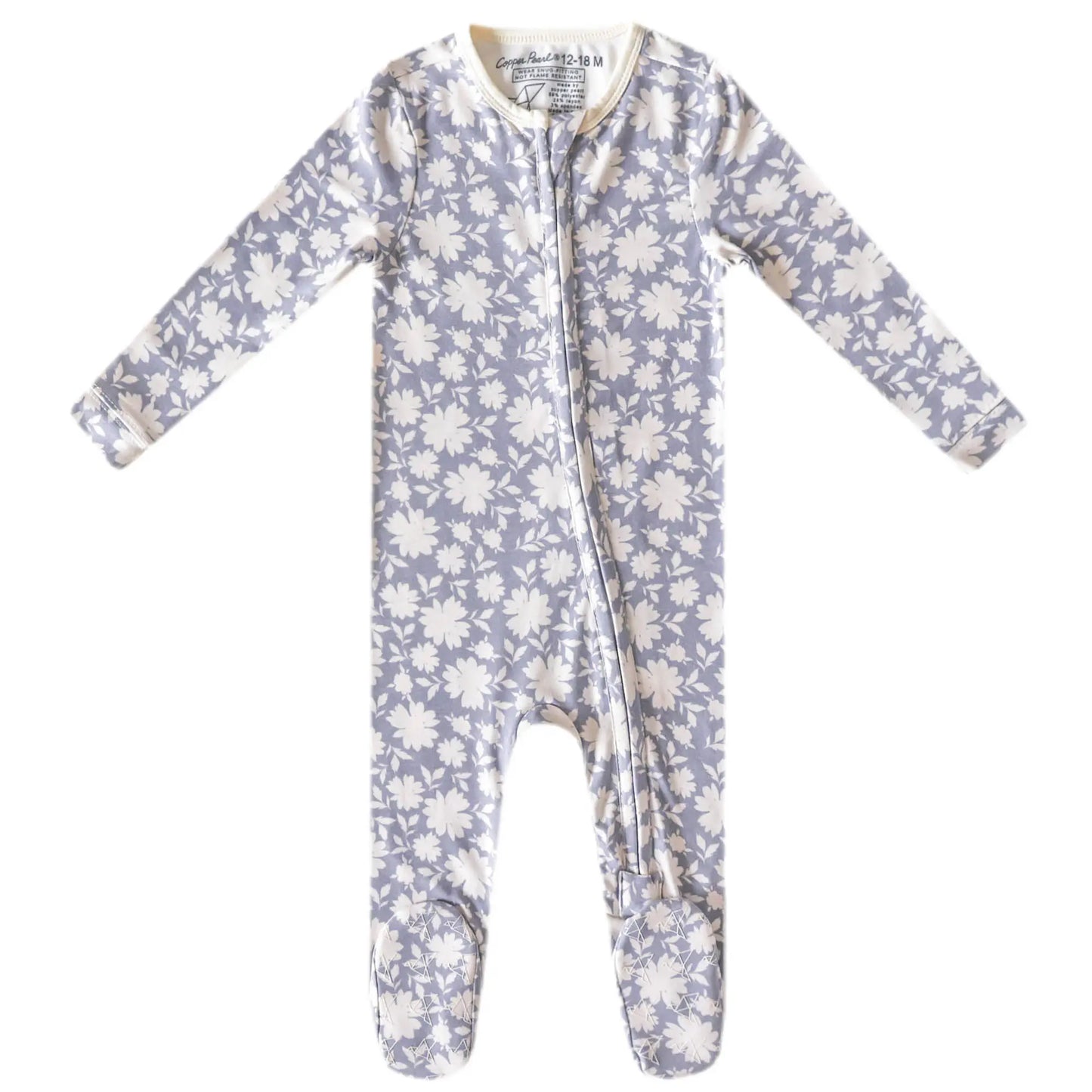 Copper Pearl Zip Up Footie