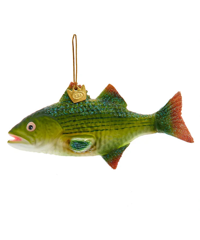 Glass Bass Fish Ornament