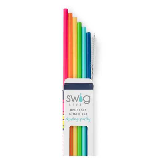 Swig Rainbow Reusable Straw Set