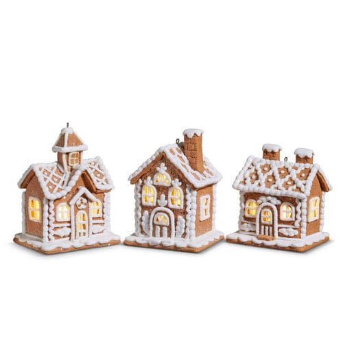 Raz Imports Christmas Ornaments Lighted Gingerbread House Ornament