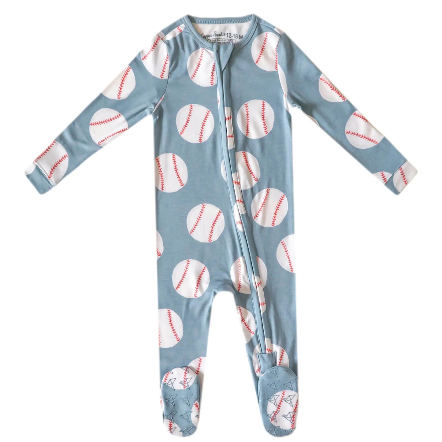 Copper Pearl Zip Up Footie