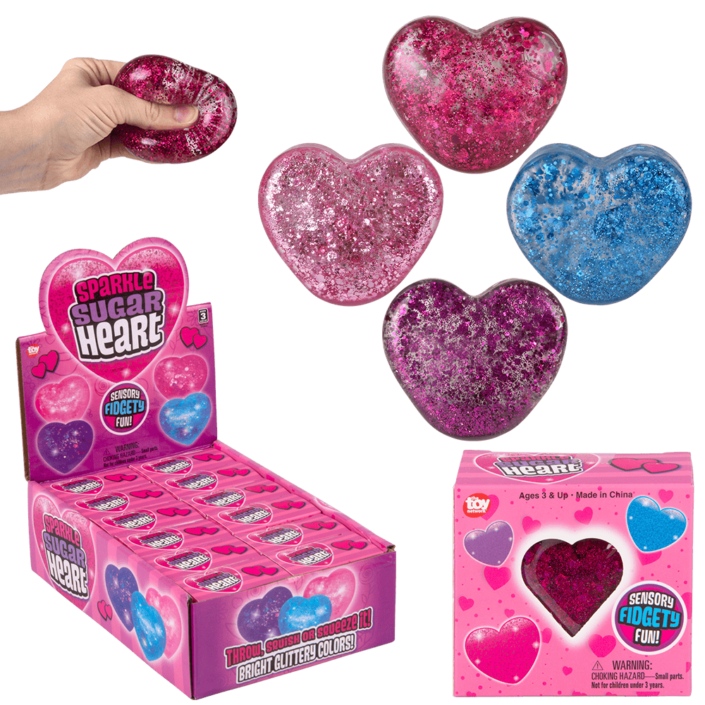 The Toy Network Toys 2.5" Squeezy Sparkly Heart