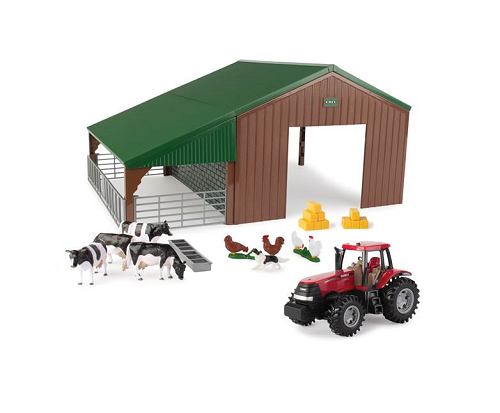 Tomy tractor and shed playset
