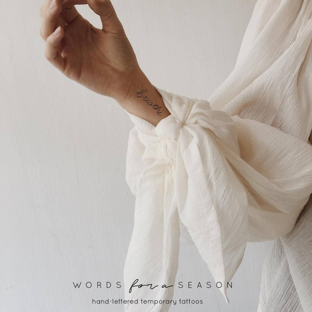 breathe temporary tattoo