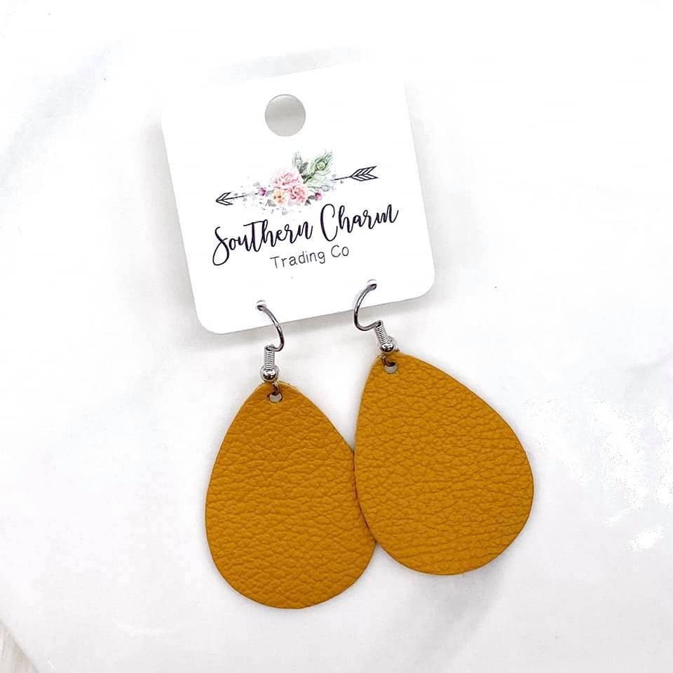 1.5" Dark Mustard Earrings