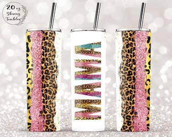 Leopards & Sunflower Mama Tumbler