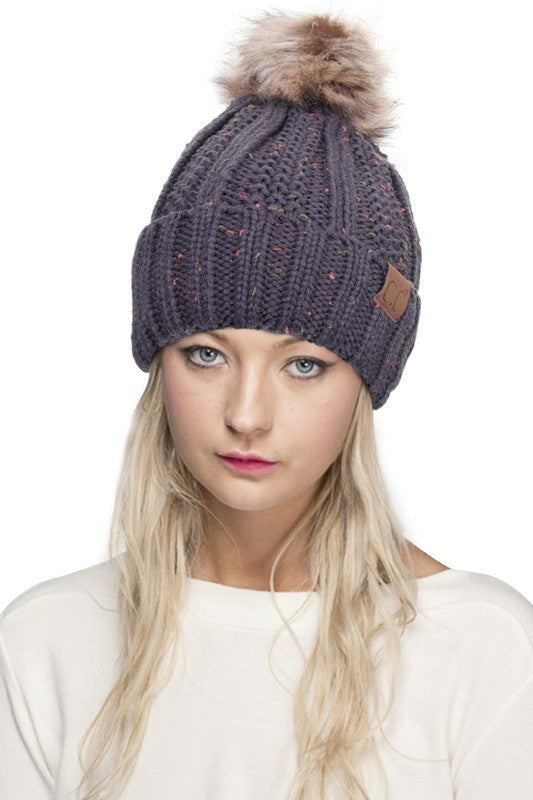 CC Confetti Pom Lined Beanie