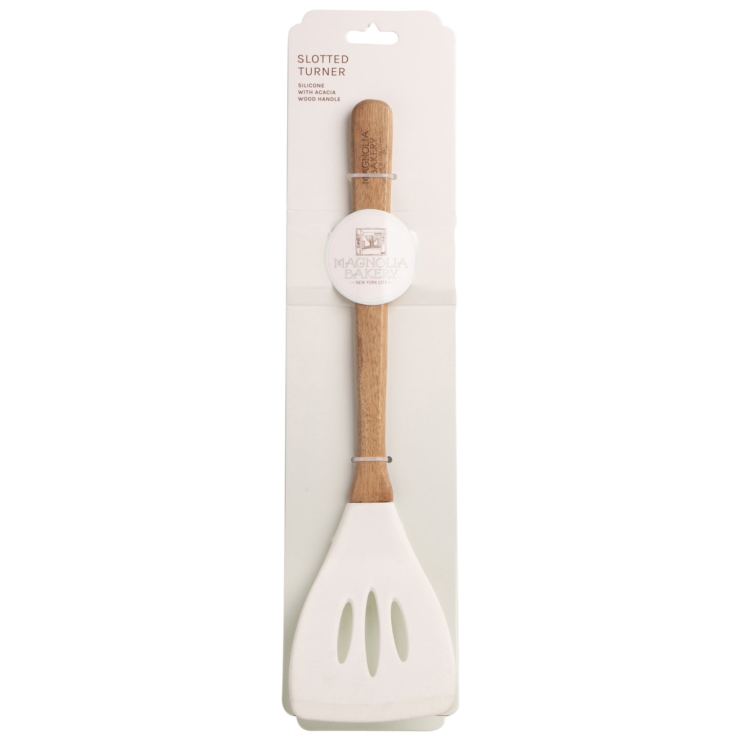 White Silicone Slotted Turner