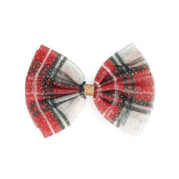 CHRISTMAS PLAID BOW CLIP
