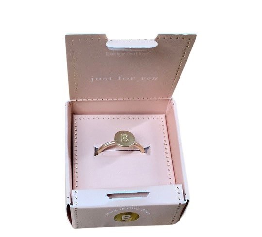 Gold Ring Initials B