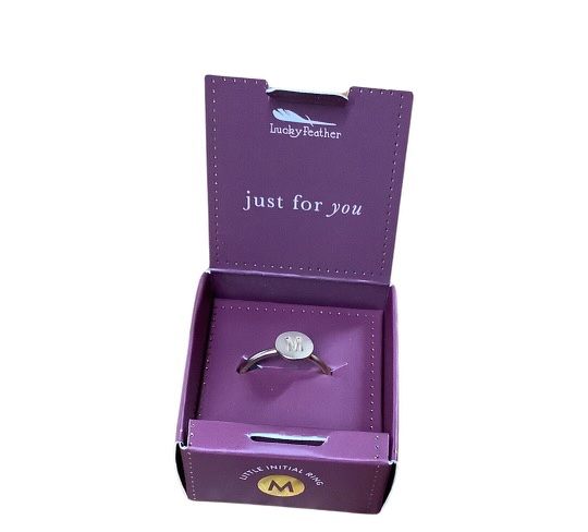 Gold Ring Initials M