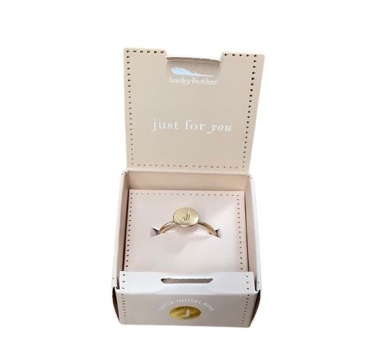 Gold Ring Initials J