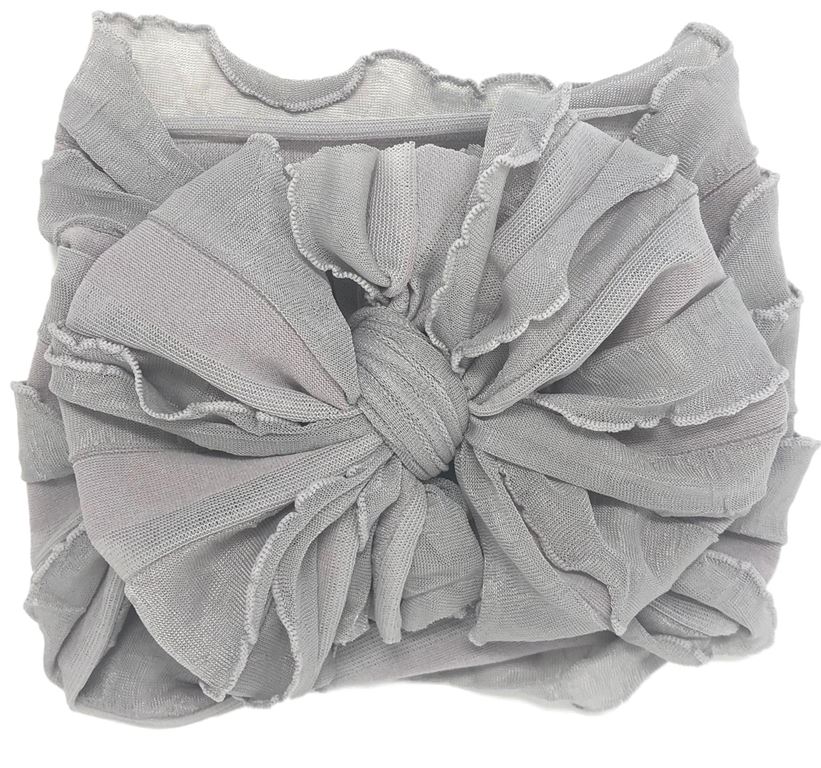 gray ruffled headband
