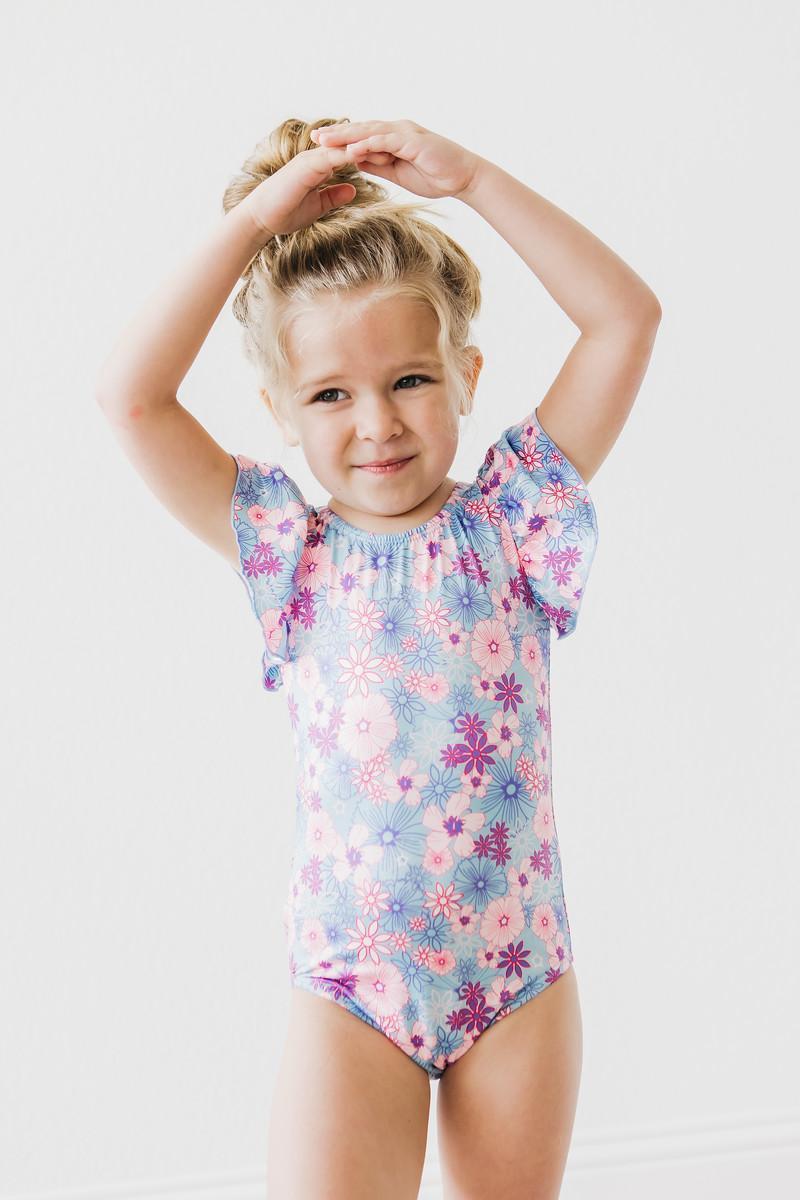 Love Blooms Flutter Sleeve Leotards
