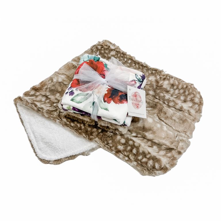Lush Floral Burp Cloth Set