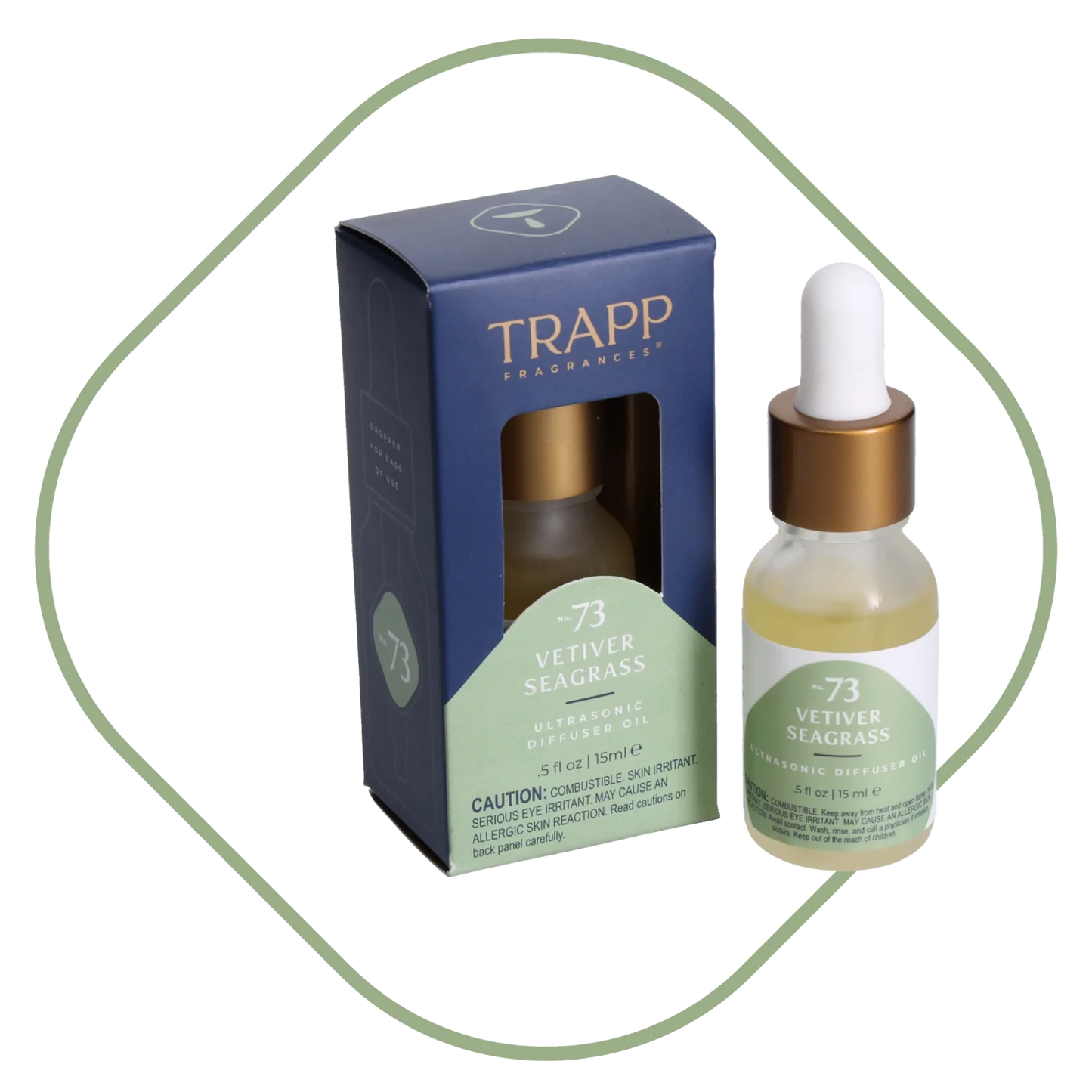 No. 73 Vetiver Seagrass 0.5 oz. Ultrasonic Diffuser Oil