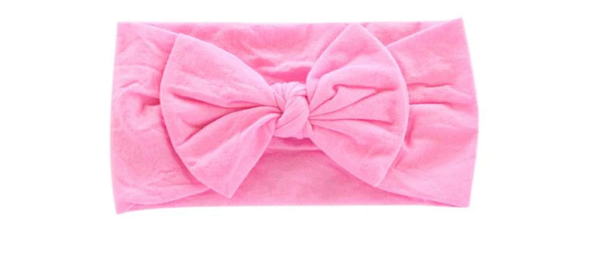 Bubble gum pink nylon head wrap