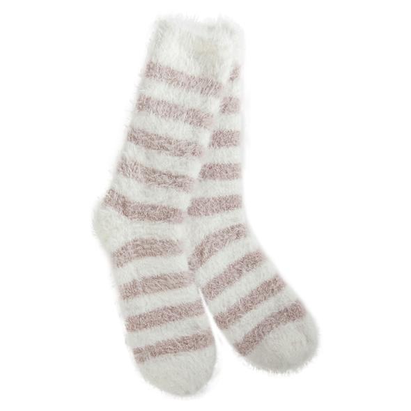 Adult Fuzzy Stripe Socks
