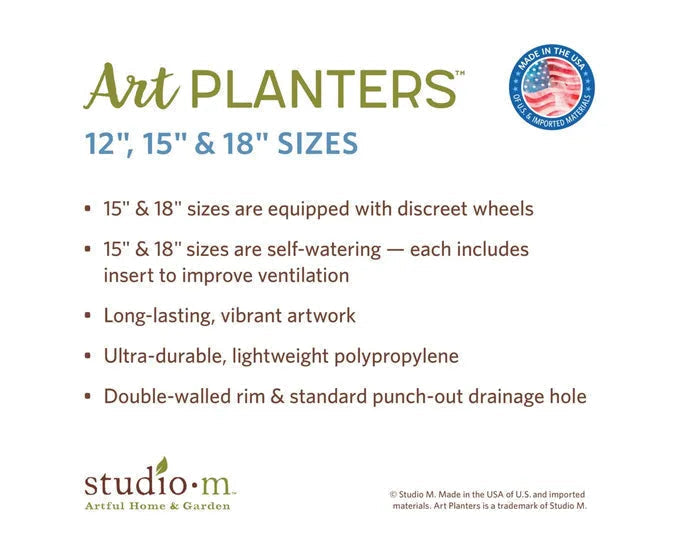 15 Inch Floral Planter