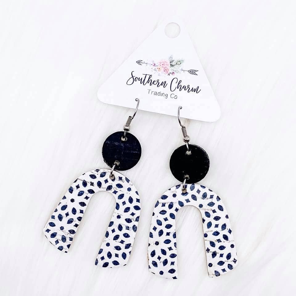 Black & White Abstract Earrings