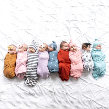 Copper pearl knit swaddle blanket