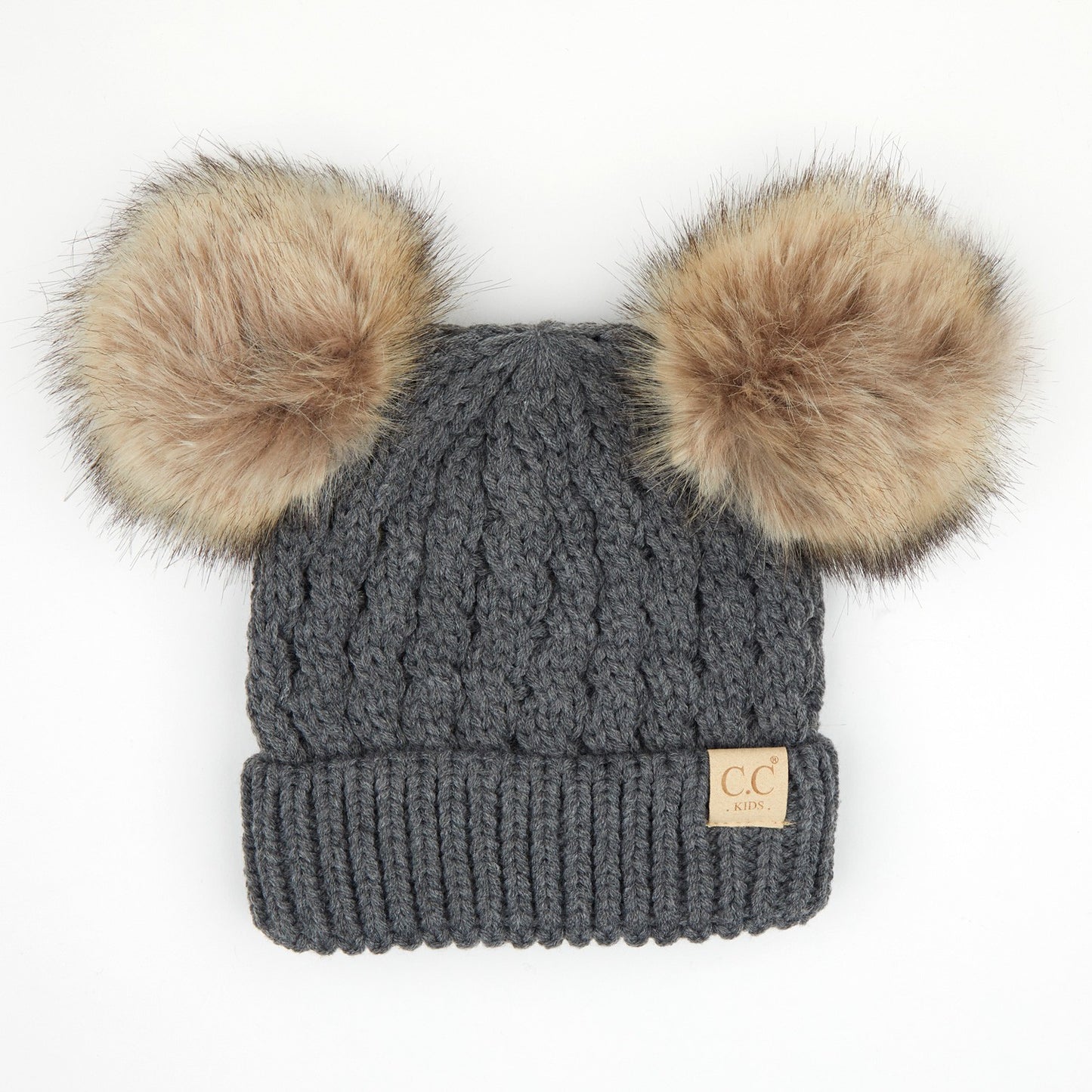 Kids CC Double Pom Beanie