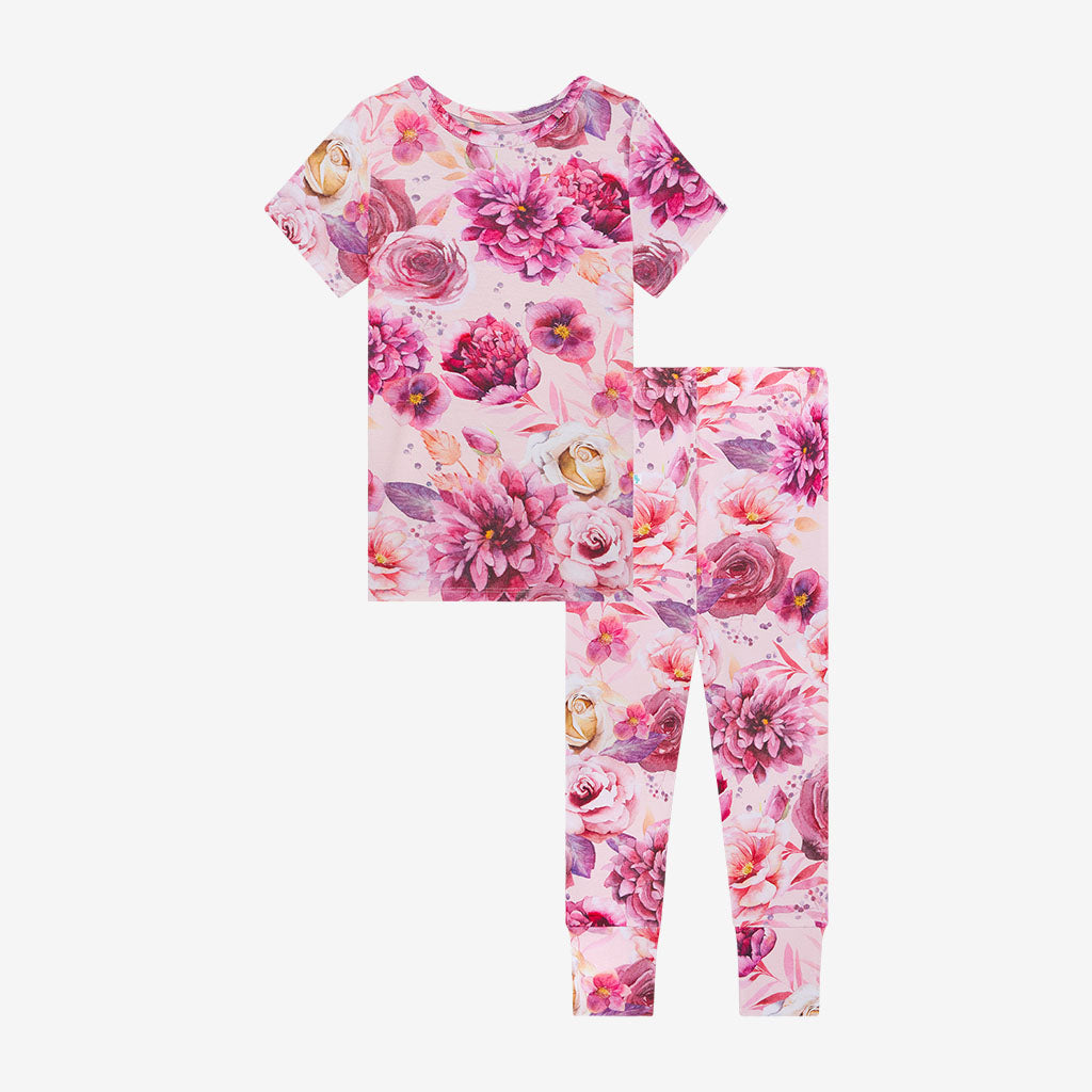 Posh Peanut Short Sleeve Basic Pajama-Amira