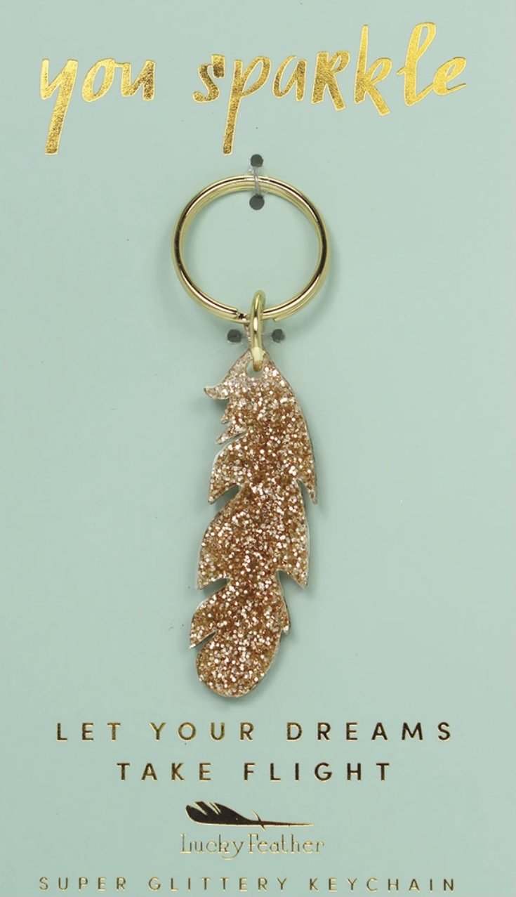 feather keychain