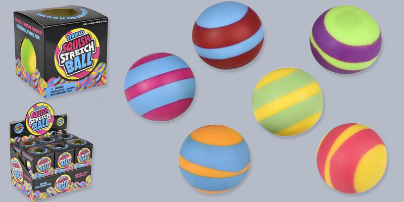 Squish Stretch Stripe Gummie Ball