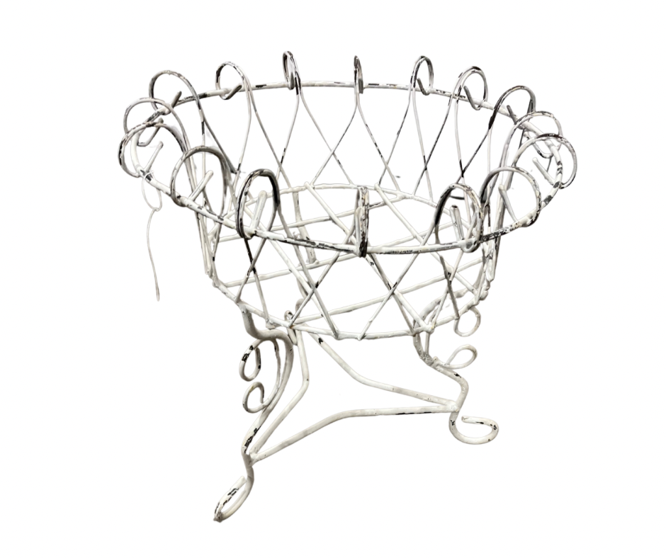 White Wire Planter