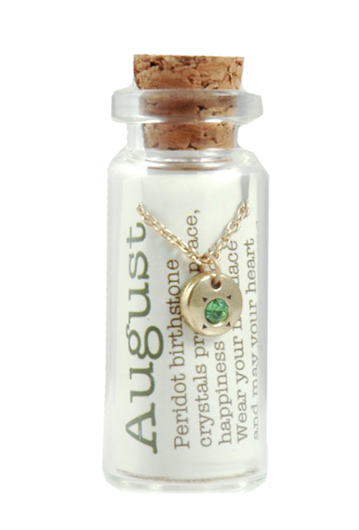Birthstone Bottle Necklace