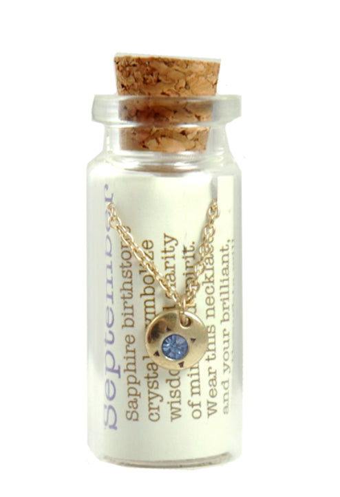 Birthstone Bottle Necklace