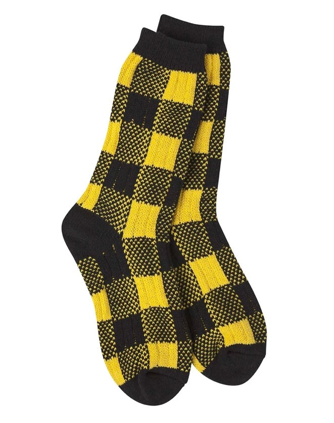 Adult Checker Crew Socks