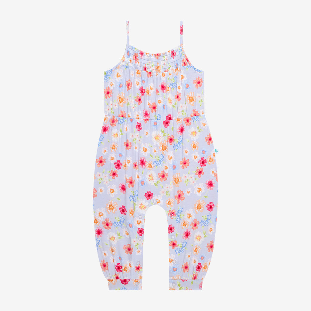 Posh Peanut Smocked Spaghetti Jumpsuit-Carissa