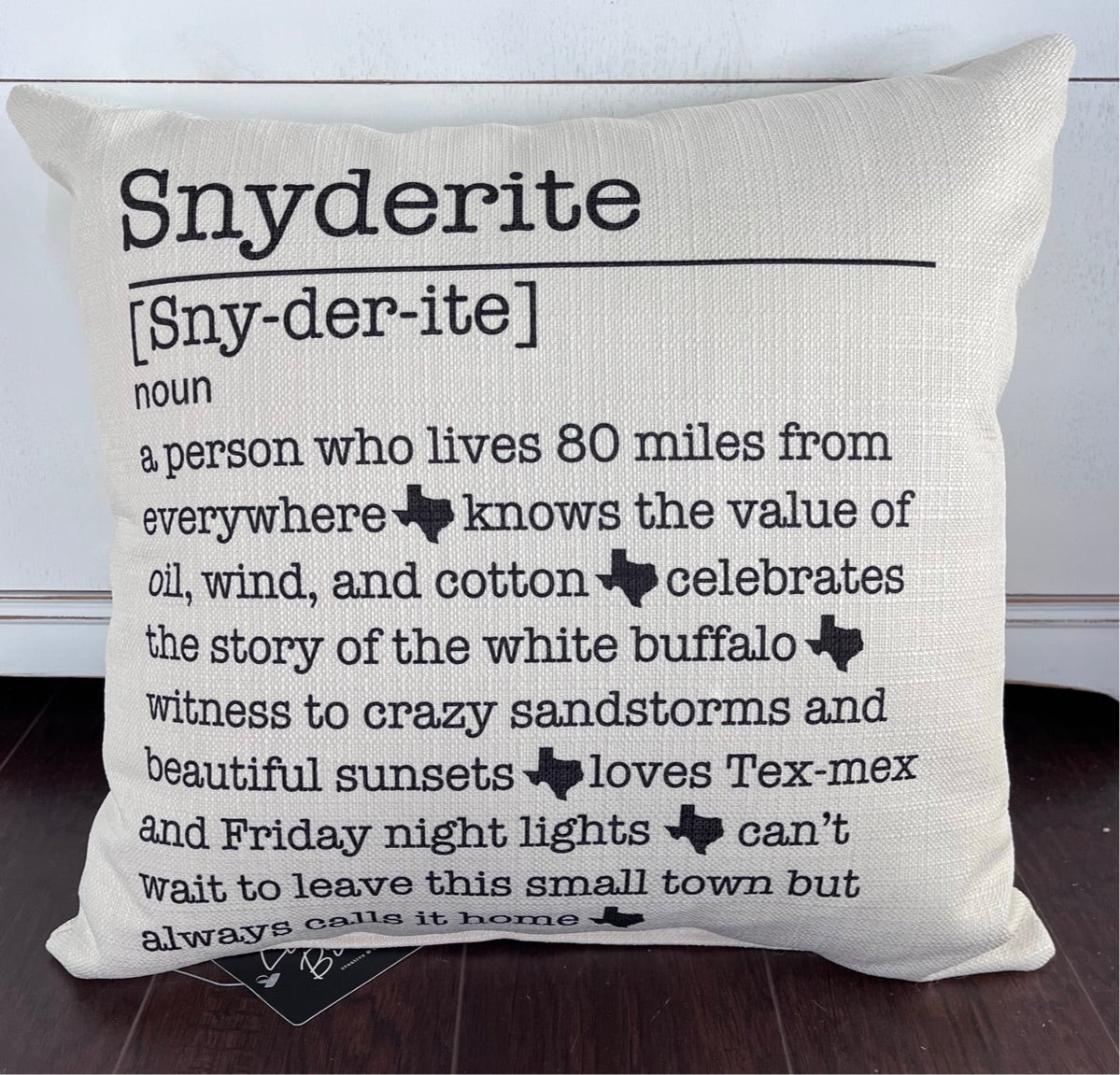 Snyderite Pillow