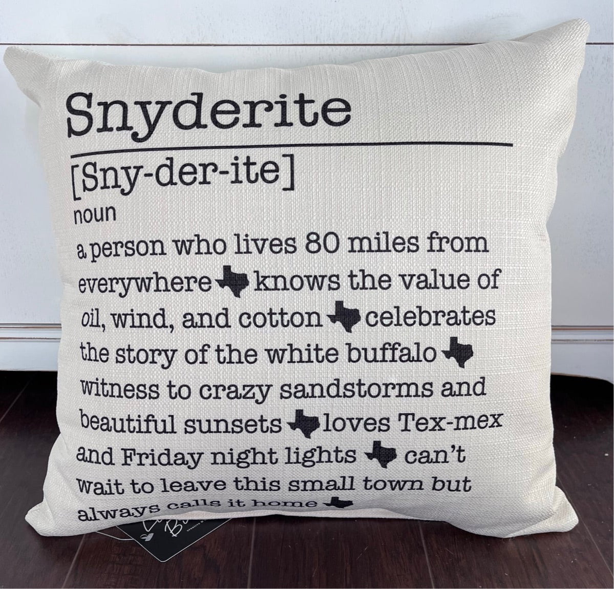 Snyderite Pillow