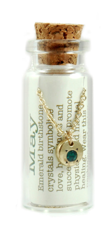 Birthstone Bottle Necklace