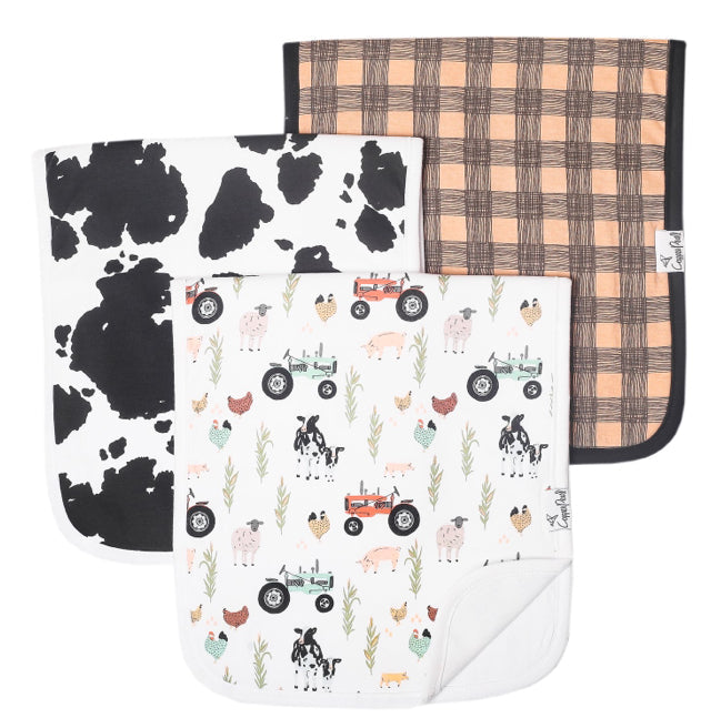 Copper Pearl burp cloth set