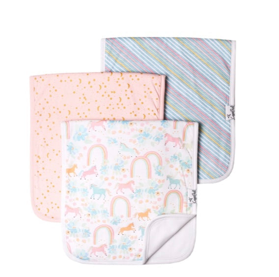 Copper Pearl burp cloth set