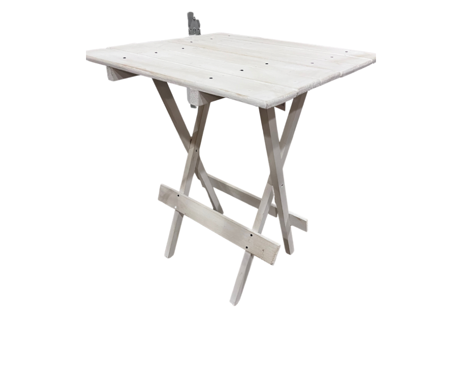 White Folding Side Table