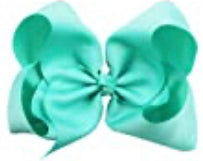 Teal 8" Hair Bow
