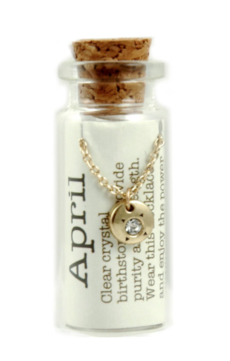 Birthstone Bottle Necklace