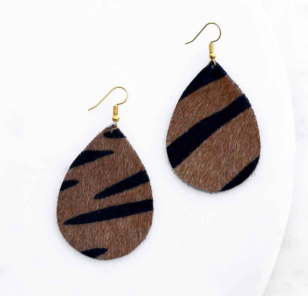 Tiger Print Earrings