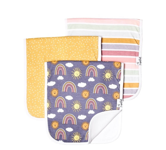 Copper Pearl burp cloth set