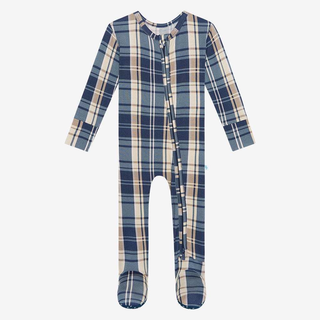 Posh Peanut Footie Zippered One Piece-Joseph